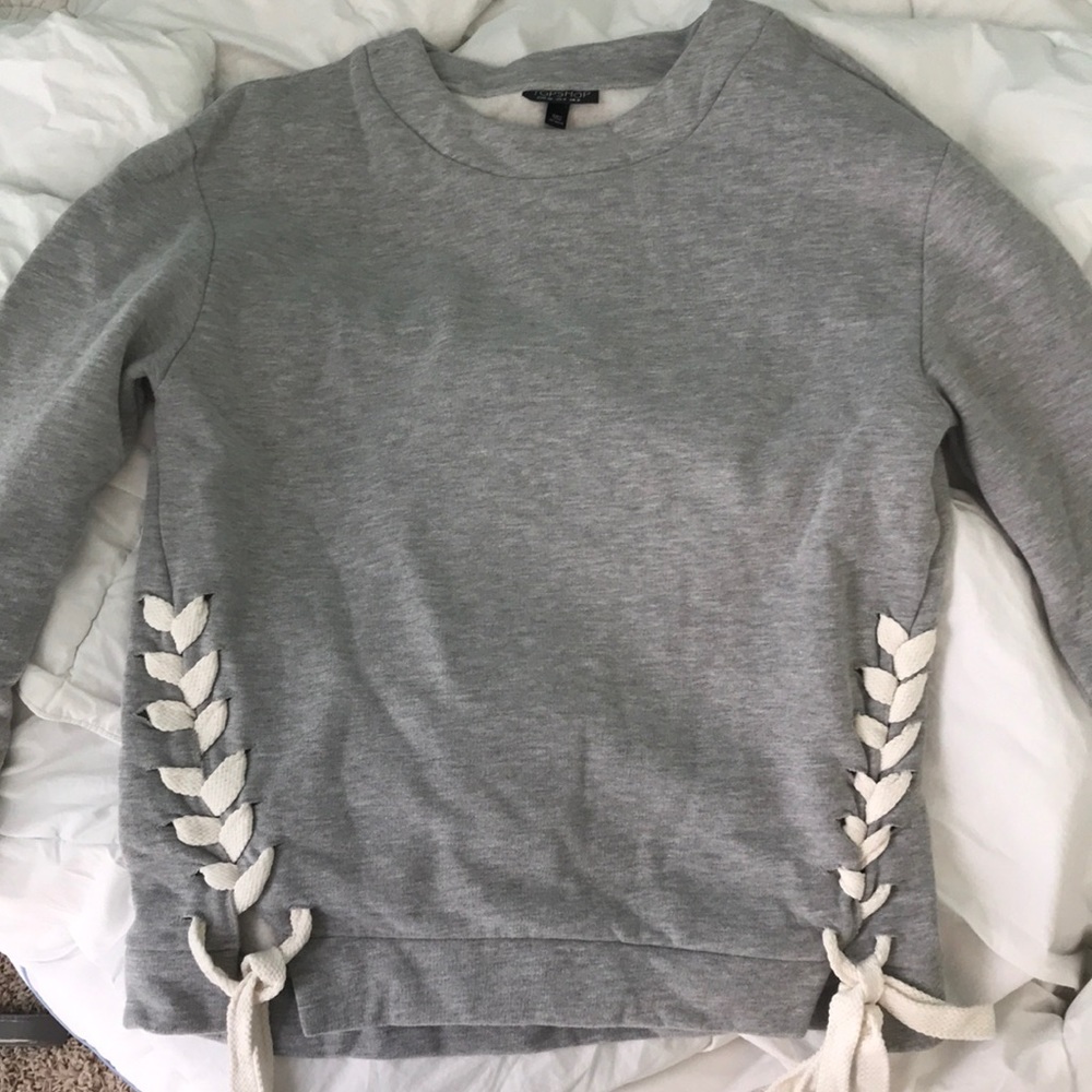 Topshop tie sweatshirt